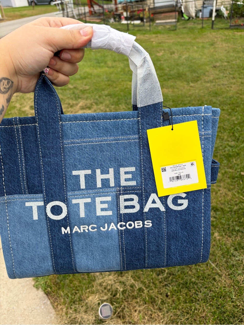 Marc Jacobs Denim Patchwork Tote Bag - Blue